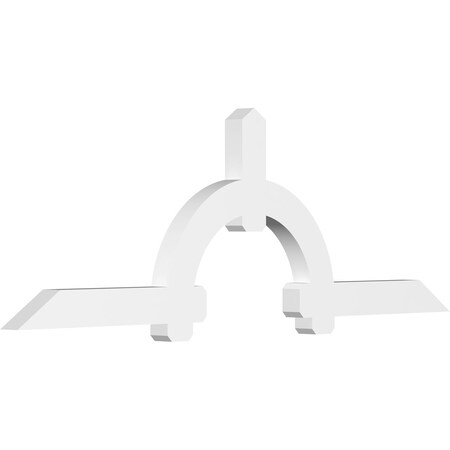 Ekena Millwork Ericson Architectural Grade PVC Gable Bracket, 108"W x 36"H x 4"D x 6"F, 8/12 Pitch GBP108X36X0406ERI00